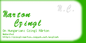 marton czingl business card