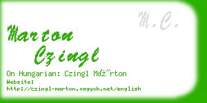 marton czingl business card